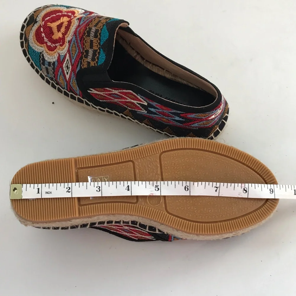 JOHNNY WAS Espadrille Platform Shoe Embroidered Bohemian Women’s Size 6 EU 36